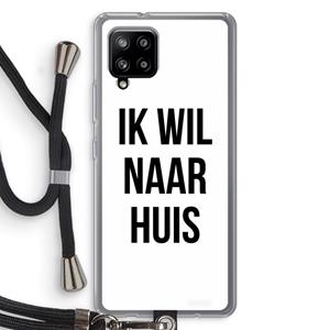 CaseCompany Ik wil naar huis: Samsung Galaxy A42 5G Transparant Hoesje met koord