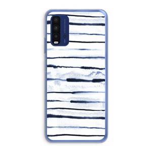 CaseCompany Ink Stripes: Xiaomi Redmi 9T Transparant Hoesje