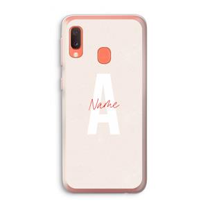 CaseCompany Strawberry Milkshake: Samsung Galaxy A20e Transparant Hoesje