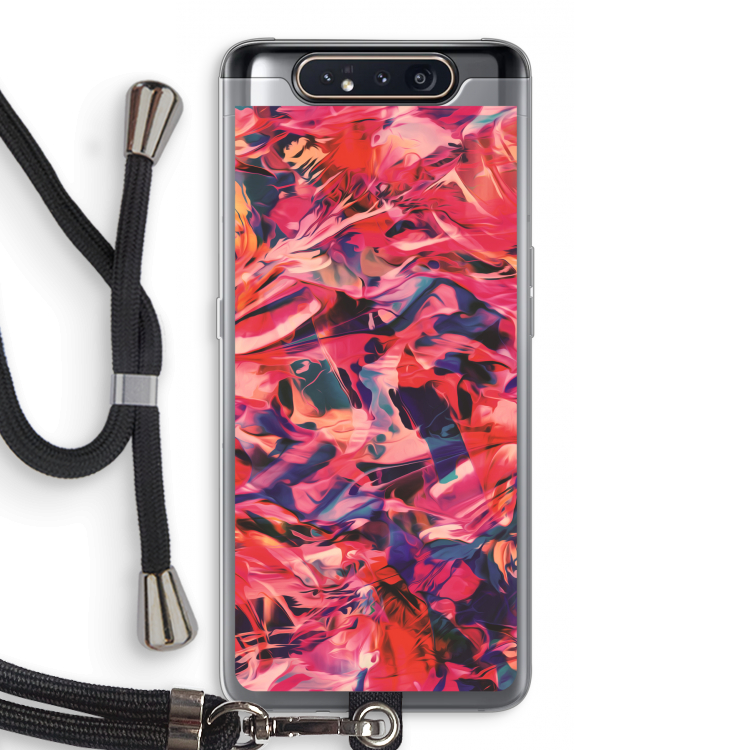 CaseCompany California: Samsung Galaxy A80 Transparant Hoesje met koord