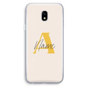 CaseCompany Amber Script: Samsung Galaxy J3 (2017) Transparant Hoesje