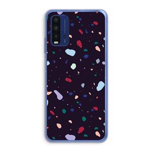 CaseCompany Dark Rounded Terrazzo: Xiaomi Redmi 9T Transparant Hoesje