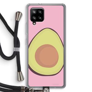 CaseCompany Avocado: Samsung Galaxy A42 5G Transparant Hoesje met koord