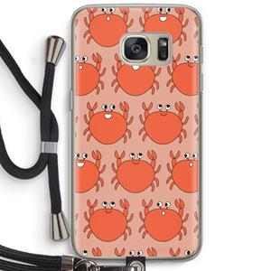 CaseCompany Krab: Samsung Galaxy S7 Transparant Hoesje met koord