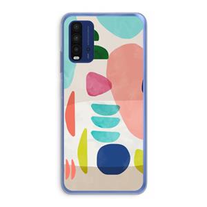 CaseCompany Bold Rounded Shapes: Xiaomi Redmi 9T Transparant Hoesje
