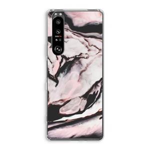 CaseCompany Roze stroom: Sony Xperia 1 III Transparant Hoesje