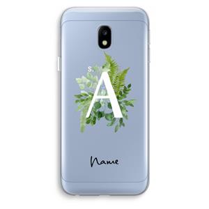 CaseCompany Green Brush: Samsung Galaxy J3 (2017) Transparant Hoesje