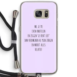 CaseCompany Relatief: Samsung Galaxy S7 Transparant Hoesje met koord