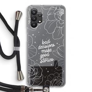 CaseCompany Good stories: Samsung Galaxy A32 5G Transparant Hoesje met koord