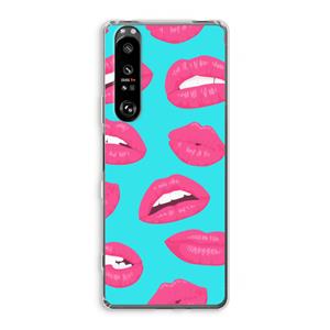 CaseCompany Bite my lip: Sony Xperia 1 III Transparant Hoesje