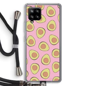 CaseCompany Dancing avocados: Samsung Galaxy A42 5G Transparant Hoesje met koord