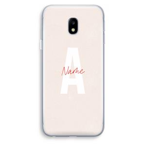 CaseCompany Strawberry Milkshake: Samsung Galaxy J3 (2017) Transparant Hoesje