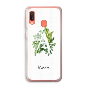 CaseCompany Green Brush: Samsung Galaxy A20e Transparant Hoesje