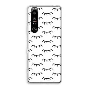 CaseCompany Wimpers: Sony Xperia 1 III Transparant Hoesje