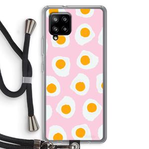 CaseCompany Dancing eggs: Samsung Galaxy A42 5G Transparant Hoesje met koord