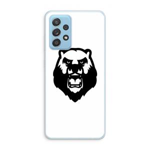 CaseCompany Angry Bear (white): Samsung Galaxy A73 Transparant Hoesje