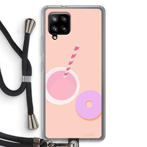CaseCompany Donut: Samsung Galaxy A42 5G Transparant Hoesje met koord