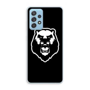 CaseCompany Angry Bear (black): Samsung Galaxy A73 Transparant Hoesje