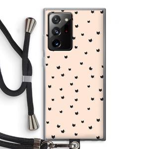 CaseCompany Kleine kattenkopjes: Samsung Galaxy Note 20 Ultra / Note 20 Ultra 5G Transparant Hoesje met koord