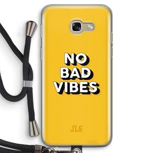 CaseCompany No Bad Vibes: Samsung Galaxy A5 (2017) Transparant Hoesje met koord