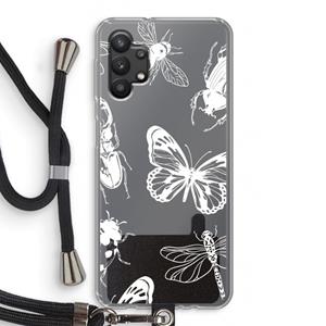 CaseCompany Tiny Bugs: Samsung Galaxy A32 5G Transparant Hoesje met koord