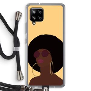 CaseCompany Golden hour: Samsung Galaxy A42 5G Transparant Hoesje met koord