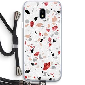 CaseCompany Terrazzo N°12: Samsung Galaxy J3 (2017) Transparant Hoesje met koord