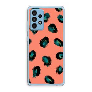 CaseCompany Pink Cheetah: Samsung Galaxy A52 Transparant Hoesje