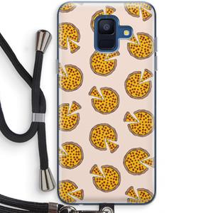 CaseCompany You Had Me At Pizza: Samsung Galaxy A6 (2018) Transparant Hoesje met koord