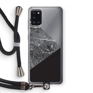 CaseCompany Combinatie marmer: Samsung Galaxy A31 Transparant Hoesje met koord