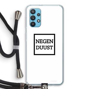 CaseCompany Negenduust vierkant: Samsung Galaxy A32 4G Transparant Hoesje met koord