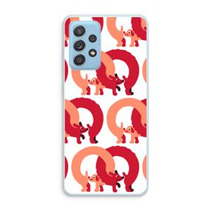 CaseCompany Dogs: Samsung Galaxy A73 Transparant Hoesje