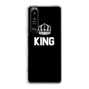 CaseCompany King zwart: Sony Xperia 1 III Transparant Hoesje