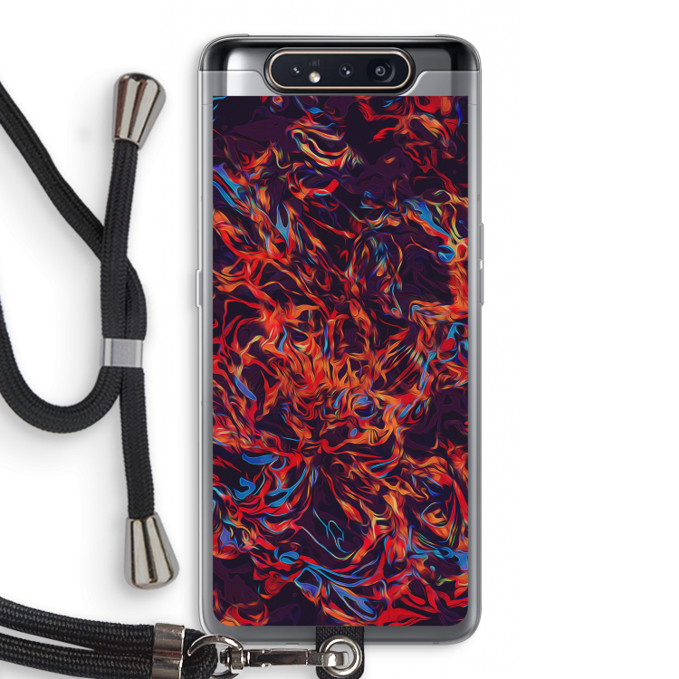 CaseCompany Lucifer: Samsung Galaxy A80 Transparant Hoesje met koord