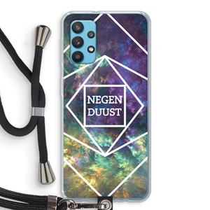 CaseCompany Negenduust ruimte: Samsung Galaxy A32 4G Transparant Hoesje met koord