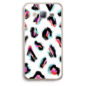 CaseCompany Cheetah color: Samsung Galaxy J3 (2016) Transparant Hoesje