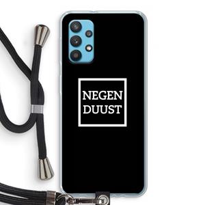 CaseCompany Negenduust black: Samsung Galaxy A32 4G Transparant Hoesje met koord