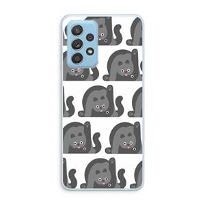 CaseCompany Cats: Samsung Galaxy A73 Transparant Hoesje