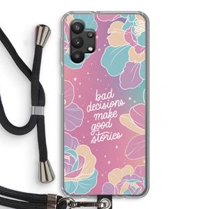 CaseCompany Good stories: Samsung Galaxy A32 5G Transparant Hoesje met koord
