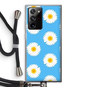 CaseCompany Margrietjes: Samsung Galaxy Note 20 Ultra / Note 20 Ultra 5G Transparant Hoesje met koord