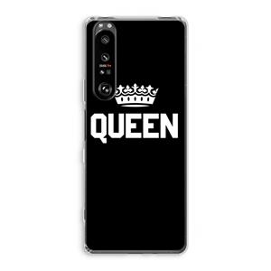 CaseCompany Queen zwart: Sony Xperia 1 III Transparant Hoesje