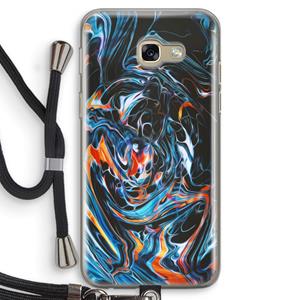 CaseCompany Black Unicorn: Samsung Galaxy A5 (2017) Transparant Hoesje met koord