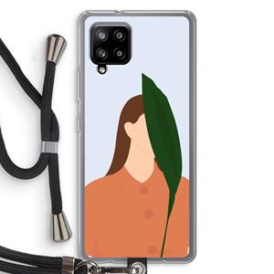 CaseCompany Leaf: Samsung Galaxy A42 5G Transparant Hoesje met koord