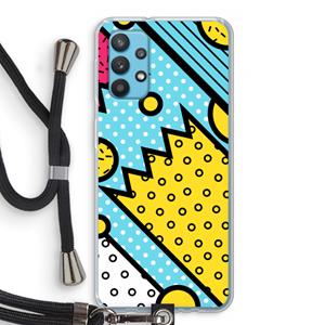 CaseCompany Pop Art #1: Samsung Galaxy A32 4G Transparant Hoesje met koord