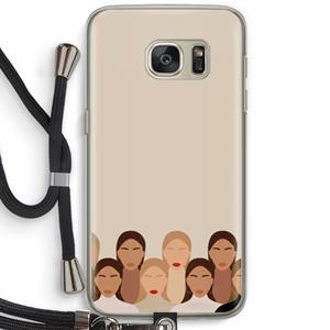 CaseCompany Girls girls girls: Samsung Galaxy S7 Transparant Hoesje met koord