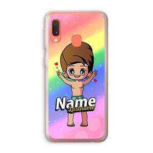 CaseCompany Chibi Maker man: Samsung Galaxy A20e Transparant Hoesje