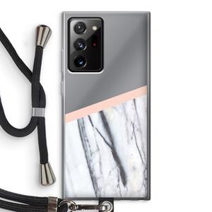 CaseCompany A touch of peach: Samsung Galaxy Note 20 Ultra / Note 20 Ultra 5G Transparant Hoesje met koord