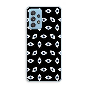 CaseCompany Eyes pattern: Samsung Galaxy A73 Transparant Hoesje