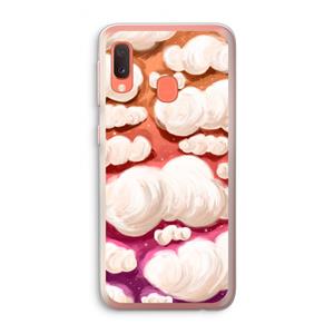 CaseCompany Katoen Wolken: Samsung Galaxy A20e Transparant Hoesje