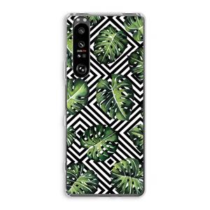 CaseCompany Geometrische jungle: Sony Xperia 1 III Transparant Hoesje